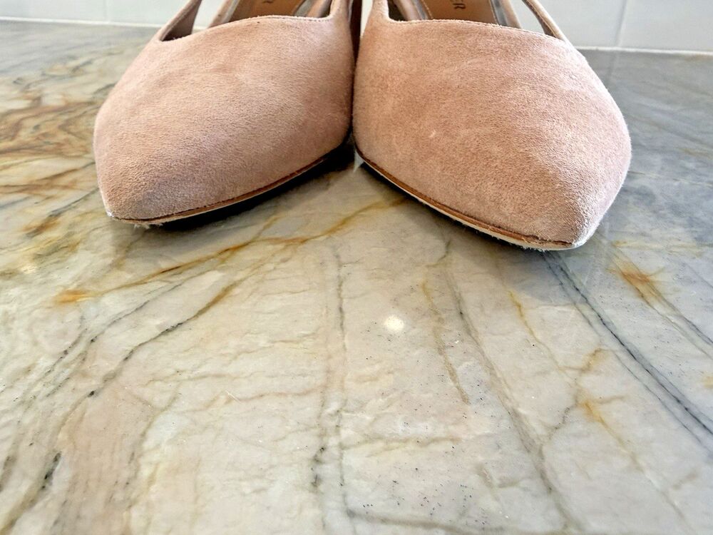 Donald Pliner Rosette Suede Slingback Heel Memory Foam Leather Insole Size 9.5 M - Picture 8 of 13